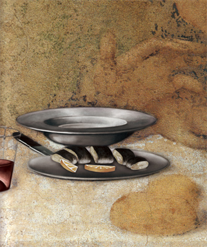 Reconstruction of the dish with fish